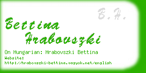 bettina hrabovszki business card